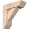 Ekena Millwork Traditional Slat Smooth Bracket w/ Offset Brace, Douglas Fir, 5 1/2"W x 16"D x 16"H BKT0604X16X16TRA06SDF - alternate 1